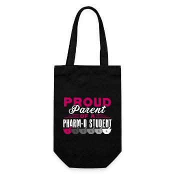 Pharmacist Proud Parent Of Pharmacist Student - Gift Bag for Bottles - black - Front
