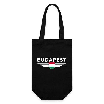 Budapest Ungarn Fan, Outfit T Shirt Design - Geschenkbeutel für Flaschen - Schwarz - Vorne
