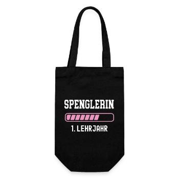Spenglerin Ausbildung 1 Lehrjahr erstes Jahr Lehre - Geschenkbeutel für Flaschen - Schwarz - Vorne