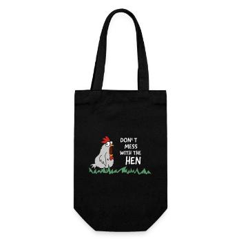 don't mess with the hen chicken - Gift Bag for Bottles - black - Front
