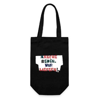 Reden & Handeln!  - Geschenkbeutel für Flaschen - Schwarz - Vorne