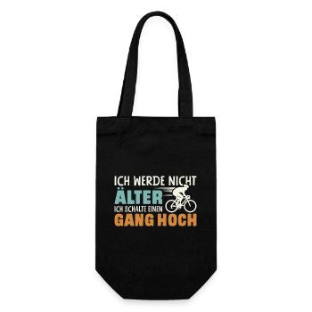 cyclist racing bike bicycle cyclist birthday - Gift Bag for Bottles - black - Front
