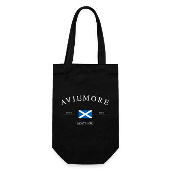 Aviemore, Écosse – Souvenir et cadeau de vacances - Sac à bouteille - noir - Devant
