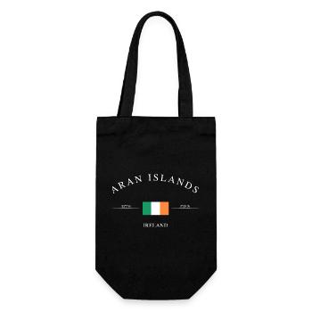 Aran Islands Ireland – Holiday Souvenir &amp; Gift - Gift Bag for Bottles - black - Front