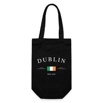 Dublin, Irlande – Souvenir et cadeau de vacances - Sac à bouteille - noir - Devant