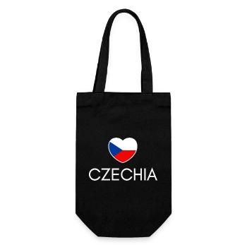I love Czechia, heart Czechia - Gift Bag for Bottles - black - Front