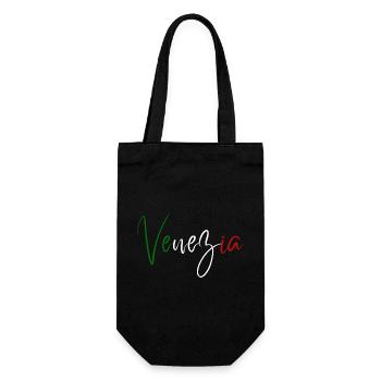 J’adore Venice, design minimaliste élégant - Sac à bouteille - noir - Devant