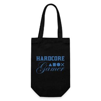 Hardcore Gamer Geometry Blue - Gift Bag for Bottles - black - Front