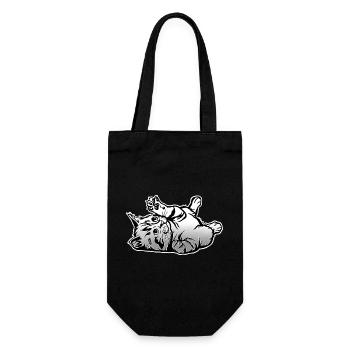 Playful Cat - Gift Bag for Bottles - black - Front