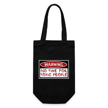 No Time Toxic People Boundaries Self Care Saying - Gift Bag for Bottles - black - Front