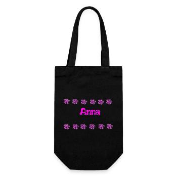 Anna Floral Bubble - Geschenkbeutel für Flaschen - Schwarz - Vorne