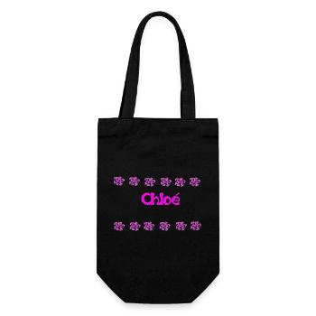 Chloé Floral in Pink - Gift Bag for Bottles - black - Front