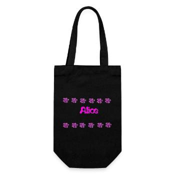 Alice Bubble Rose Floral - Gift Bag for Bottles - black - Front