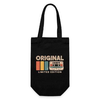 Original 1987 Anniversaire 1987 Cadeau 1987 Retro - Sac à bouteille - noir - Devant