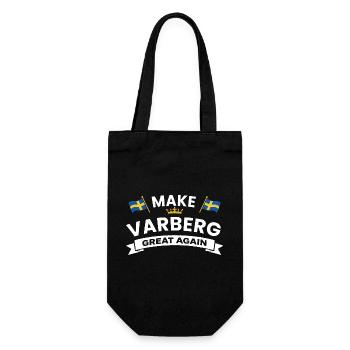 Varberg Pride Banner Emblem - Gift Bag for Bottles - black - Front