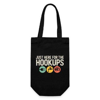 Hookups Trio: Plug, Tap, Camper - Gift Bag for Bottles - black - Front