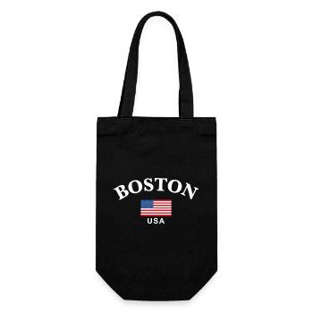 Boston, USA - Gift Bag for Bottles - black - Front