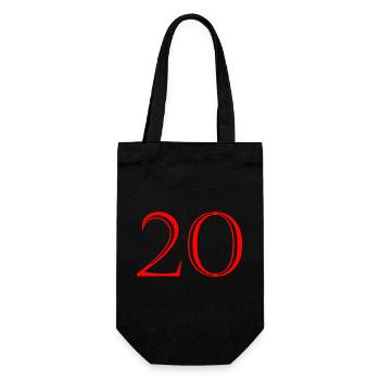 20. 20th ANNIVERSARY. 20 YEARS ANNIVERSARY. 20 YEARS. - Gift Bag for Bottles - black - Front
