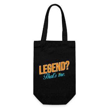 Legend? That’s me. – Premium Streetwear T-Shirt - Geschenkbeutel für Flaschen - Schwarz - Vorne
