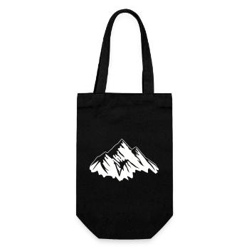 berge - Geschenkbeutel für Flaschen - Schwarz - Vorne