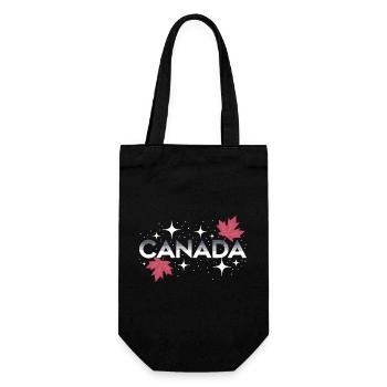 Canada T-Shirt Ahornblatt - Kanada Reise Shirt - Geschenkbeutel für Flaschen - Schwarz - Vorne