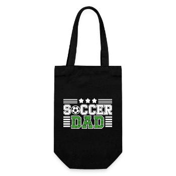 Soccer Father Pride Design avec un motif de balle - Sac à bouteille - noir - Devant