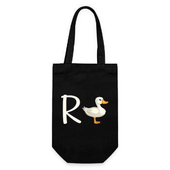 Pension with duck - Gift Bag for Bottles - black - Front
