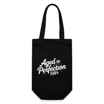 1984 Design for the 42 – For 42 years - Gift Bag for Bottles - black - Front