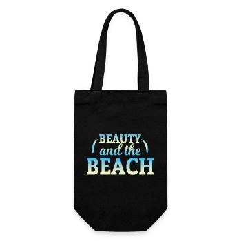 Beauty and the beach - Geschenkbeutel für Flaschen - Schwarz - Vorne