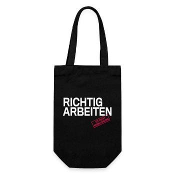 Ist Auch Keine Loesung Stempel Shirt - Geschenkbeutel für Flaschen - Schwarz - Vorne