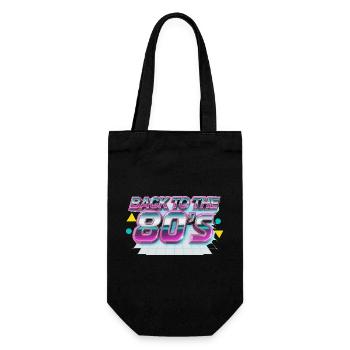 Back to the 80s Neon Retro - Geschenkbeutel für Flaschen - Schwarz - Vorne
