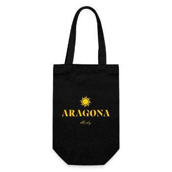 Logo du soleil d’Aragone Sicile - Sac à bouteille - noir - Devant