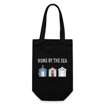 Home by the Sea – Beach Houses - Gift Bag for Bottles - black - Front