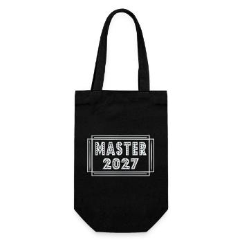 Masterstudiengang Abschluss Master 2027 - Geschenkbeutel für Flaschen - Schwarz - Vorne