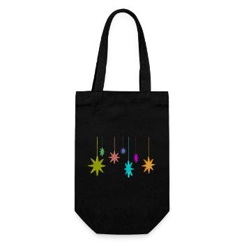 étoile de Noël - Sac à bouteille - noir - Devant