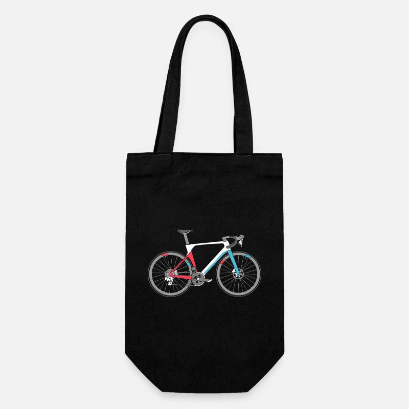 Vélo de route Vélo de vélo de route Symbole de vélo de route Couleurs - Sac à bouteille - noir