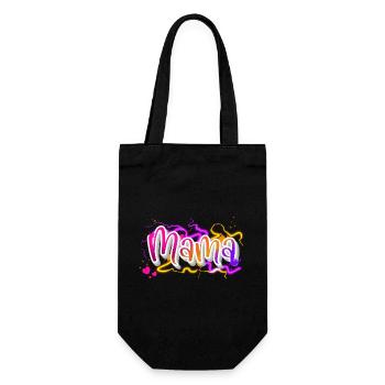 Mama - Geschenkbeutel für Flaschen - Schwarz - Vorne