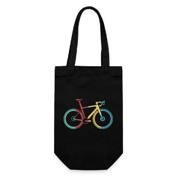 retro bike road bike love vintage tour stage - Gift Bag for Bottles - black - Front