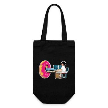 Geschenk Manip Radio Scanner Irm Donut Radiologie - Geschenkbeutel für Flaschen - Schwarz - Vorne