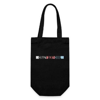 crazy sexy cool Design - Geschenkbeutel für Flaschen - Schwarz - Vorne