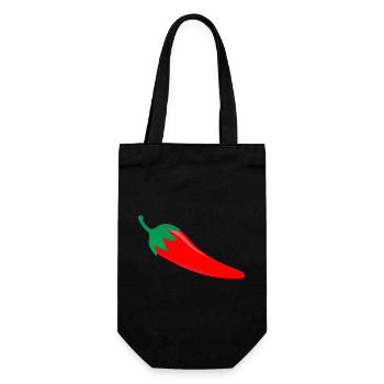 Funny Hot Chilli tshirt - Gift Bag for Bottles - black - Front