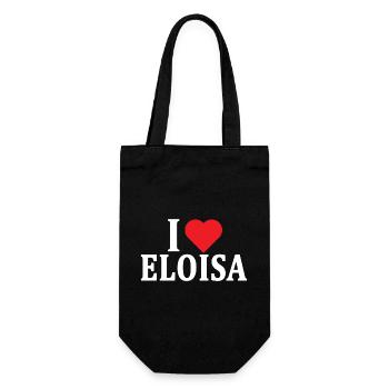 t-shirt I love Eloisa t-shirt gift idea - Gift Bag for Bottles - black - Front