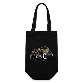 Monster Truck Schädel Gradient - Geschenkbeutel für Flaschen - Schwarz - Vorne