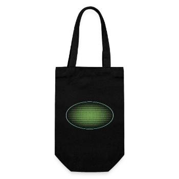 Points verts ovales, avec cadre - Sac à bouteille - noir - Devant