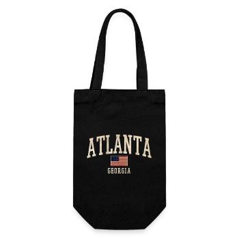 Atlanta Georgia Retro Flag Tee - Geschenkbeutel für Flaschen - Schwarz - Vorne