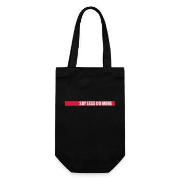 say less do more - Geschenkbeutel für Flaschen - Schwarz - Vorne
