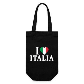 t-shirt I love Italy flag t-shirt idée cadeau - Sac à bouteille - noir - Devant