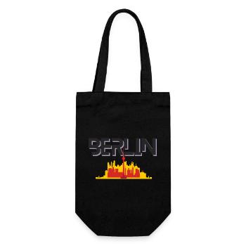 Berlin Skyline Silhouette - Gift Bag for Bottles - black - Front