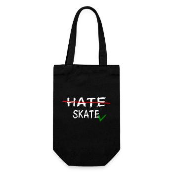 skater skateboard sk8 halfpipe skateboarder skate - Geschenkbeutel für Flaschen - Schwarz - Vorne