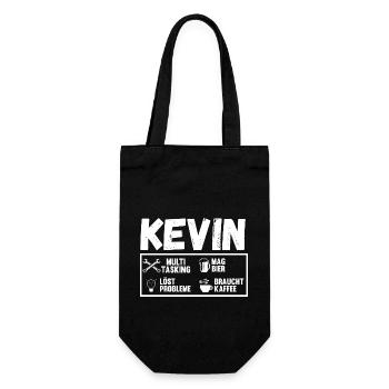 Kevin - Geschenkbeutel für Flaschen - Schwarz - Vorne